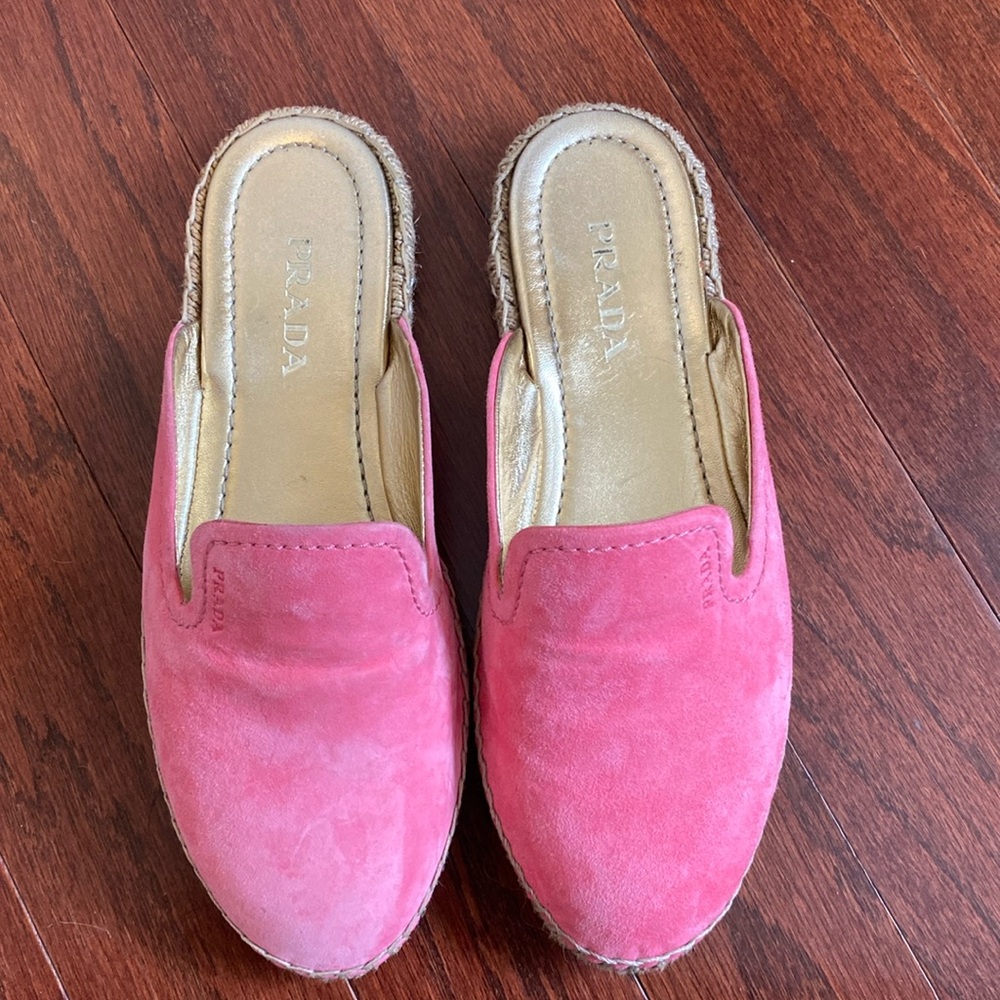 Prada suede espadrille Nile flat shoes, IT 38.5